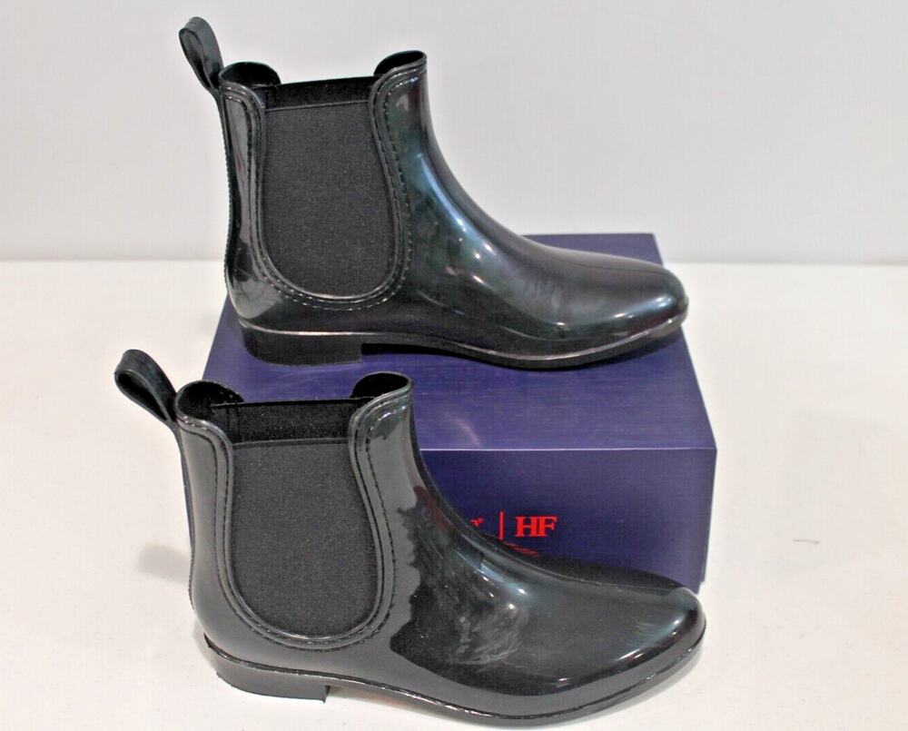 Henry Ferrera Collection Clarity Double Gore Rain Ankle Bootie Black size 9